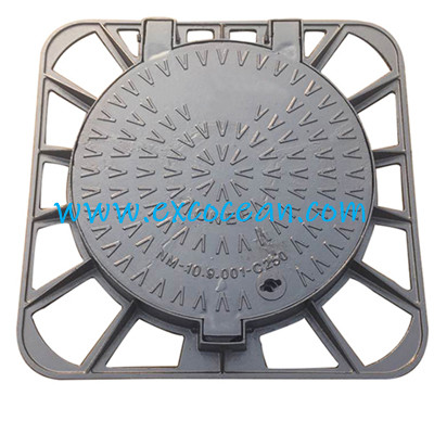 850X850 D400 Double hinge, double closing Square Sewage Manhole Cover in China