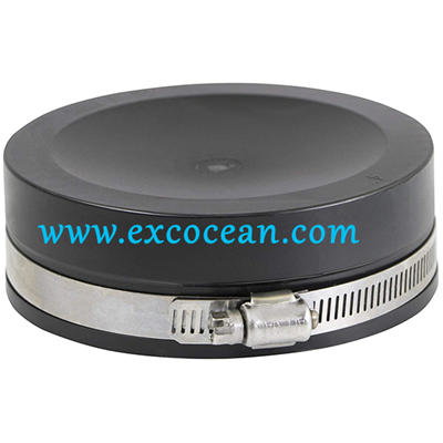 Flexible PVC Pipe Cap with Stainless Steel Clamps